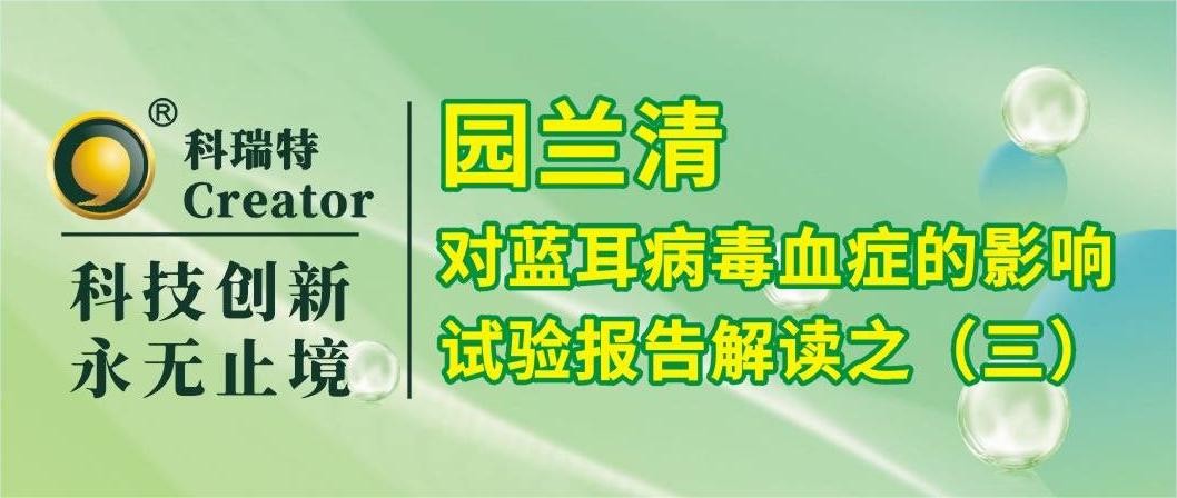 养殖技术 | 园兰清对PRRSV攻毒仔猪炎性反应的影响-试验报告解读之三